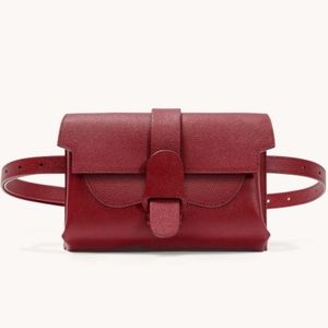 Senreve Aria Pebbled Belt Bag in Merlot / Burgundy